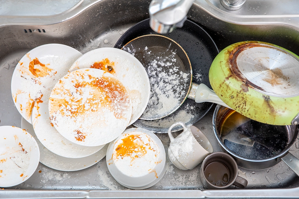 싱크대 세척 전