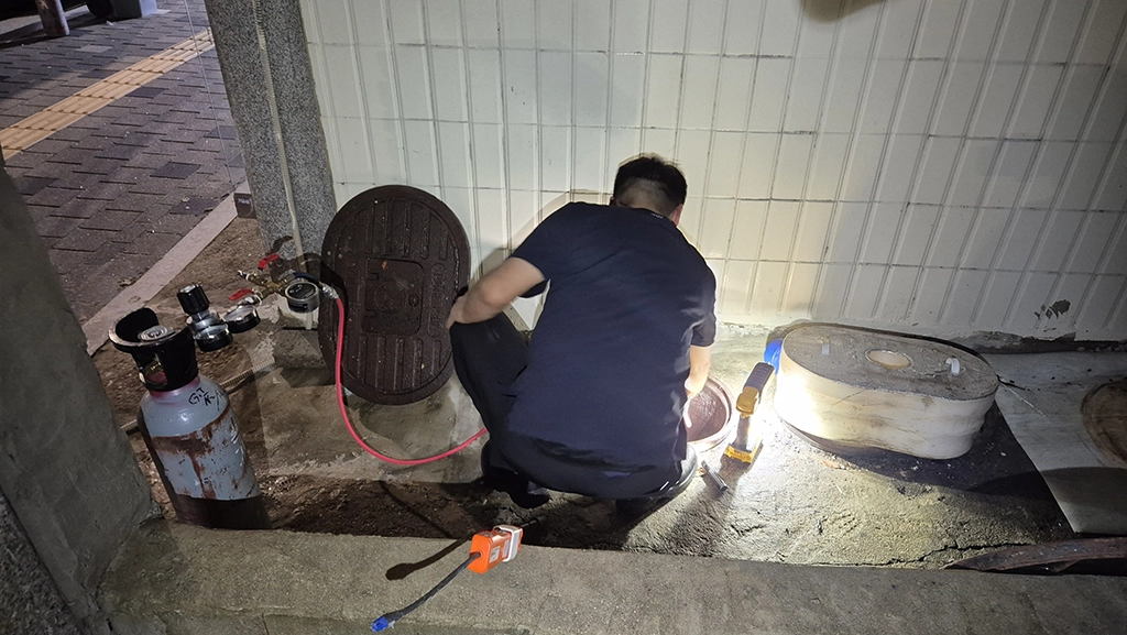 외부 수도계량기 공압검사