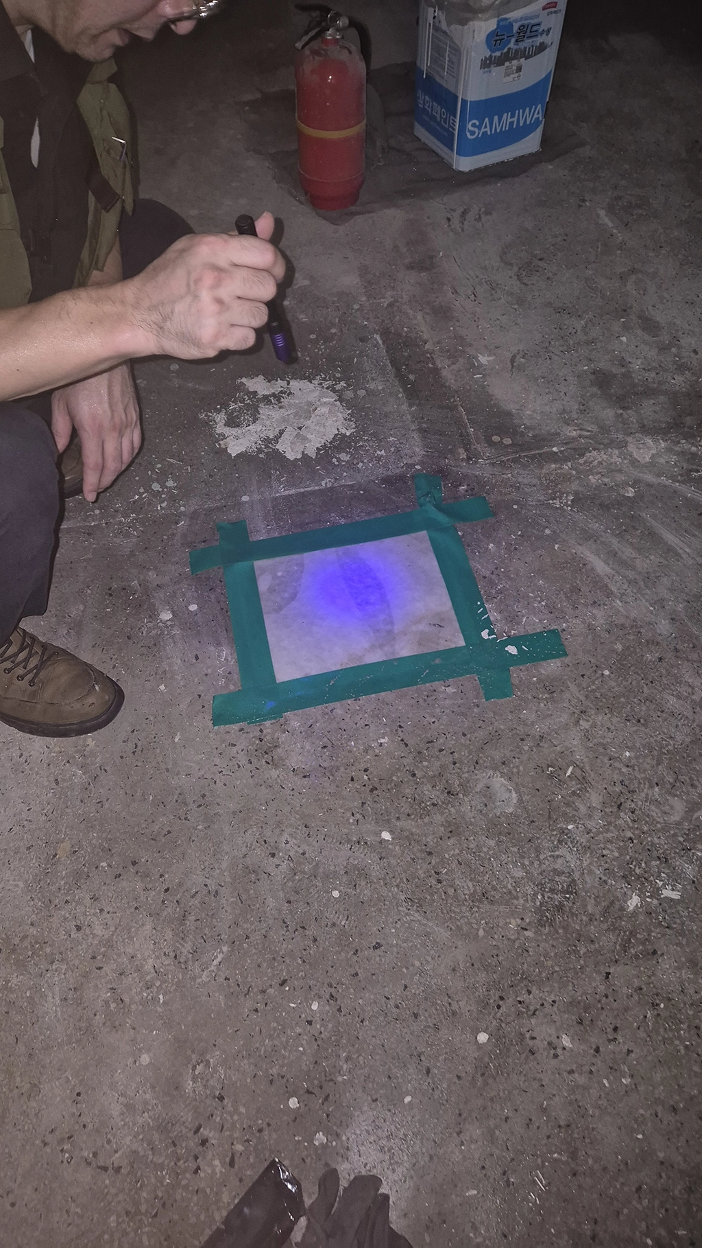 형광 반응 확인